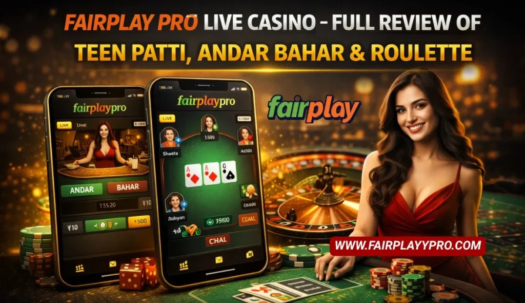 Fairplay Pro Live Casino – Full Review of Teen Patti, Andar Bahar & Roulette
