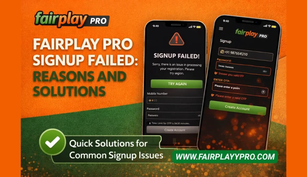 Fairplay Pro Signup Failed Reasons and Solutions