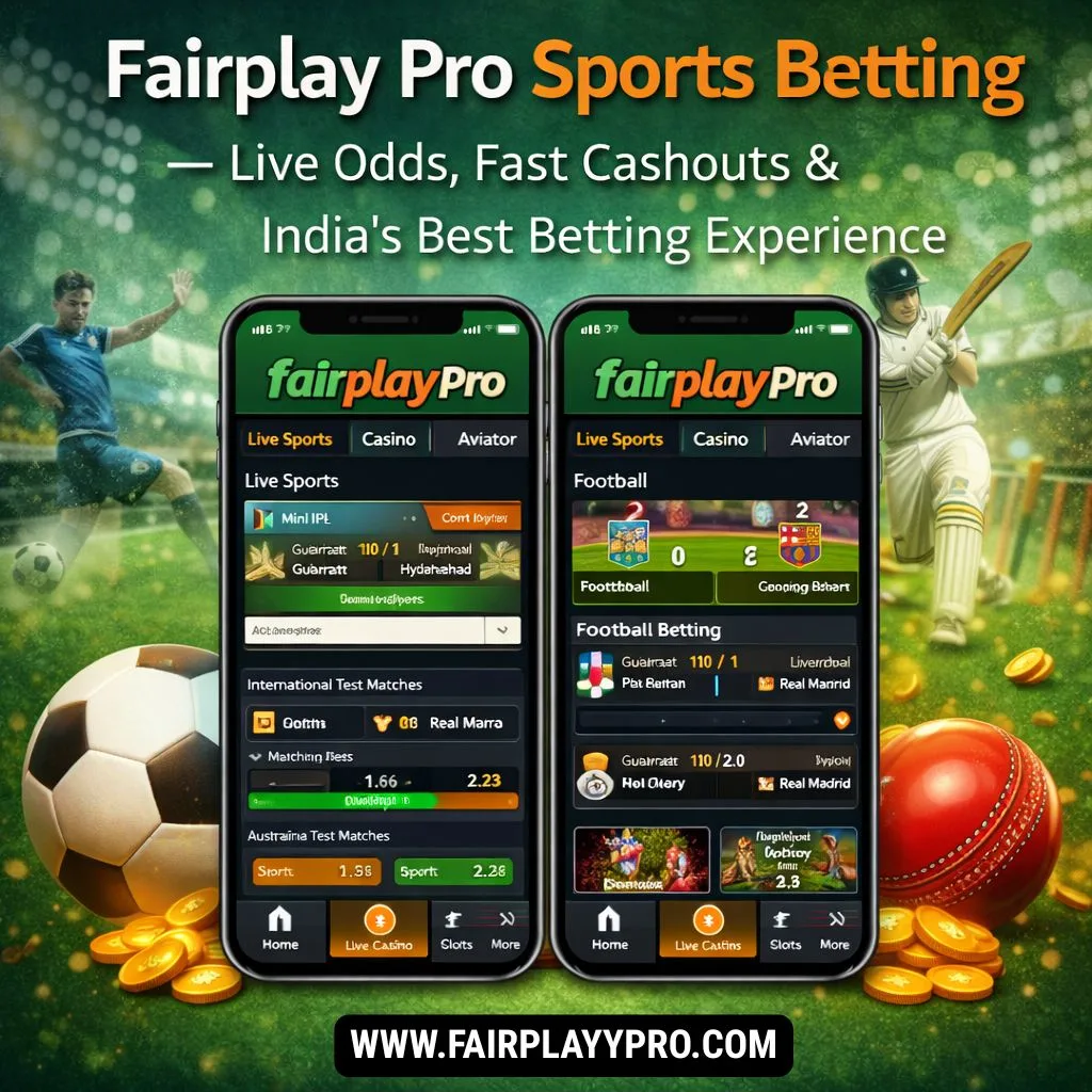 Fairplay Pro Sports Betting — Live Odds, Fast Cashouts & India’s Best Betting Experience