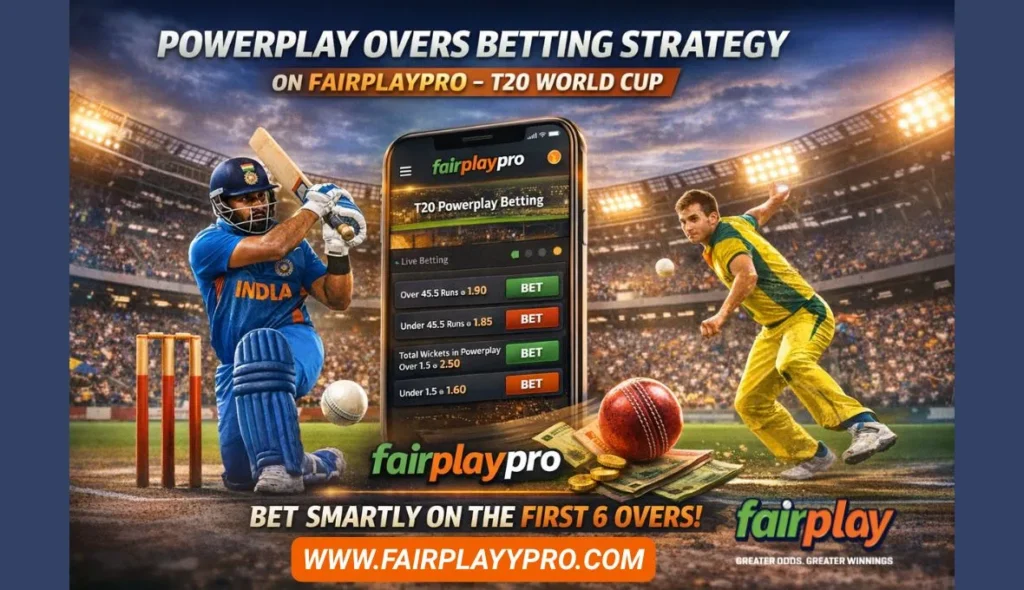 Powerplay Overs Betting Strategy on Fairplay Pro T20 World Cup