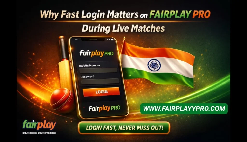 Why Fast Login Matters on Fairplay Pro During Live Matches